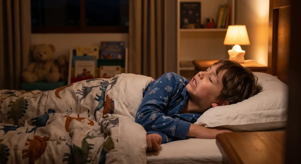 Bruxismo en niños durante el sueño y rechinamiento dental