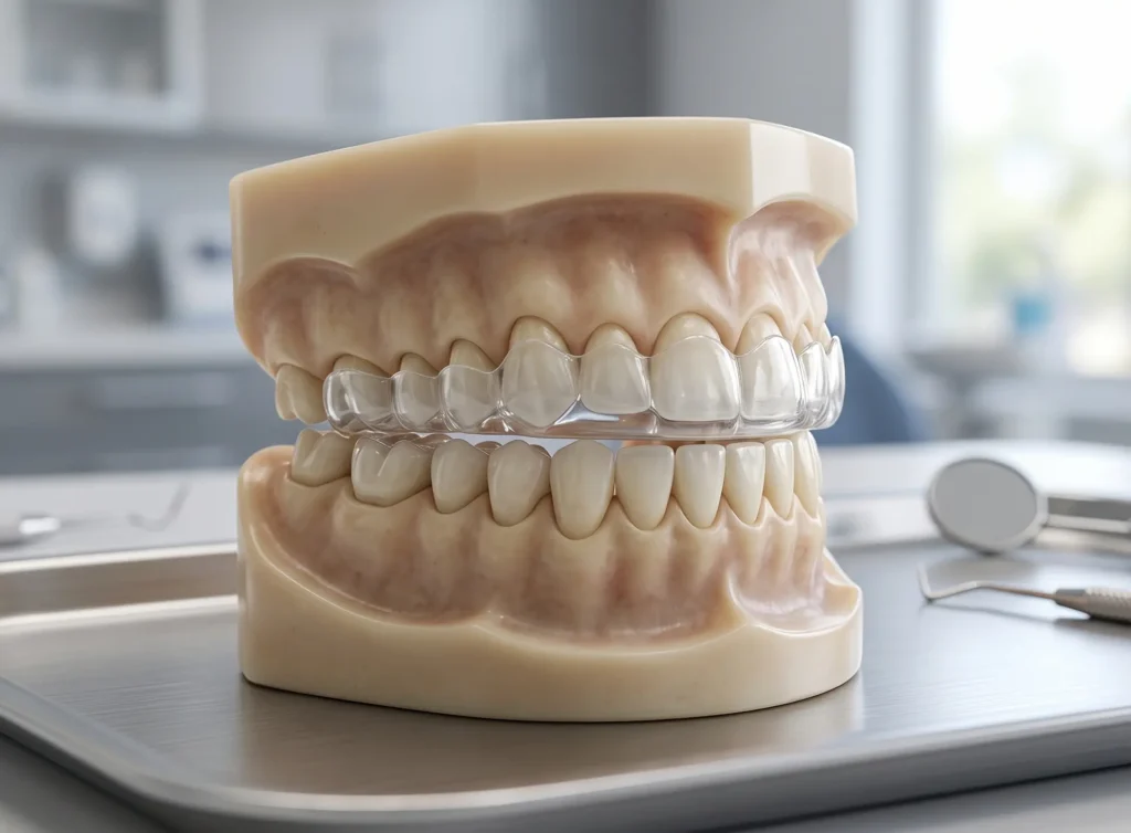 Férula de descarga para proteger dientes del bruxismo nocturno