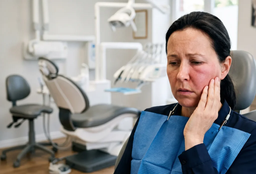 Cuidado dental ante hinchazón para identificar posibles problemas de salud bucal